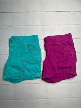 Sonoma Shorts Bundle 16 Teal Purple Soft Stretch Waistband Cuffed Comfy Women’s